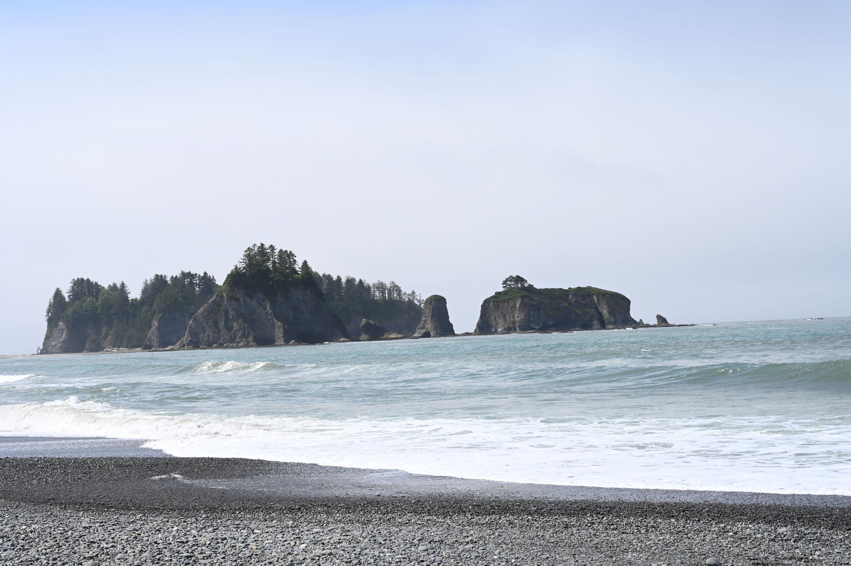 image of rocky islands off the coast of la push, washington